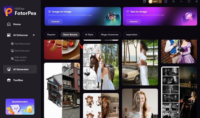 use the text to image option to create your comic book graphics