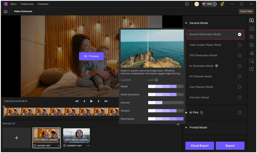 upscale whatsapp status video quality