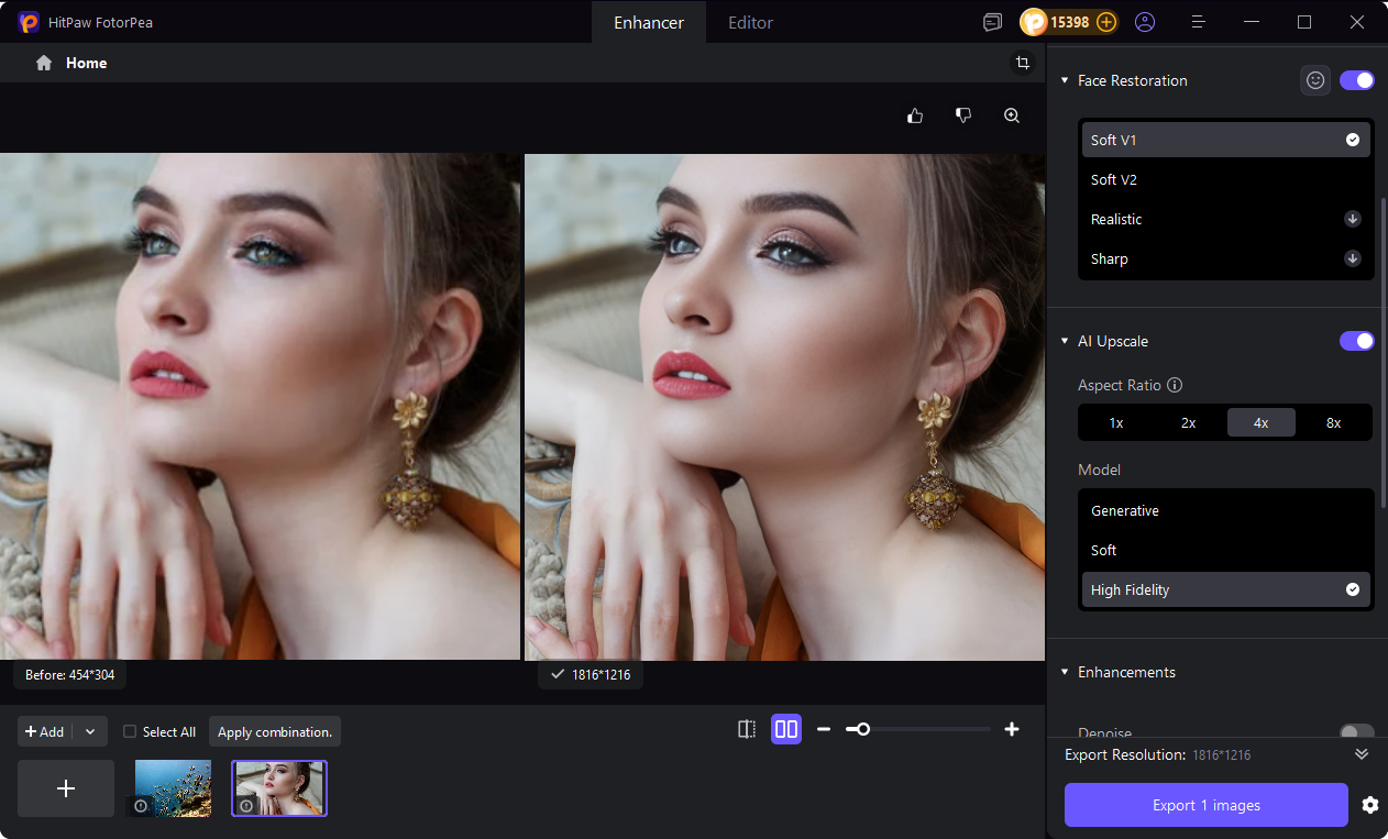 image quality upscaler