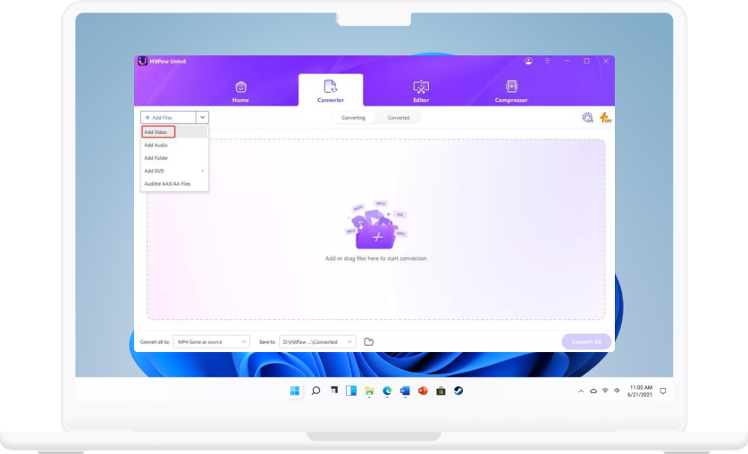 open hitpaw video converter